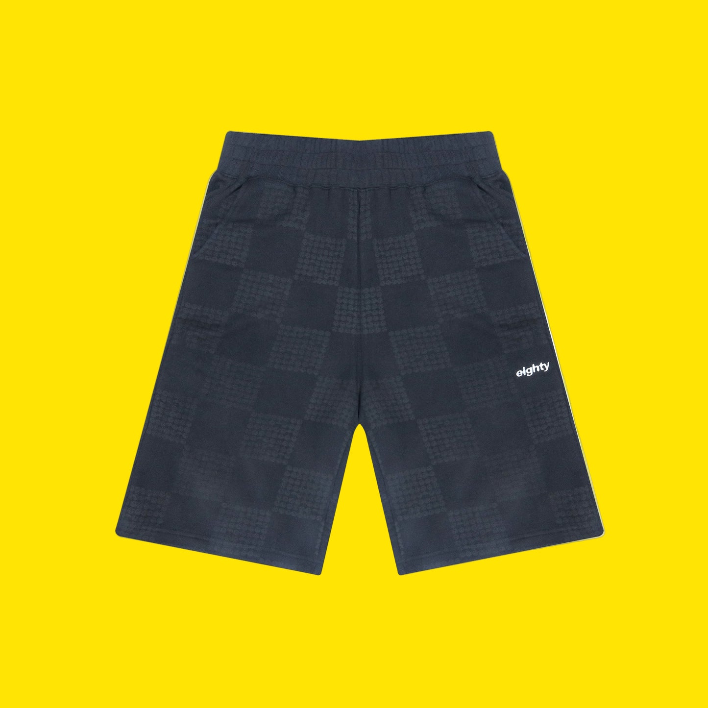 BLACK CHECKERED SHORTS