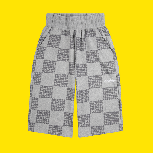 GREY CHECKERED SHORTS